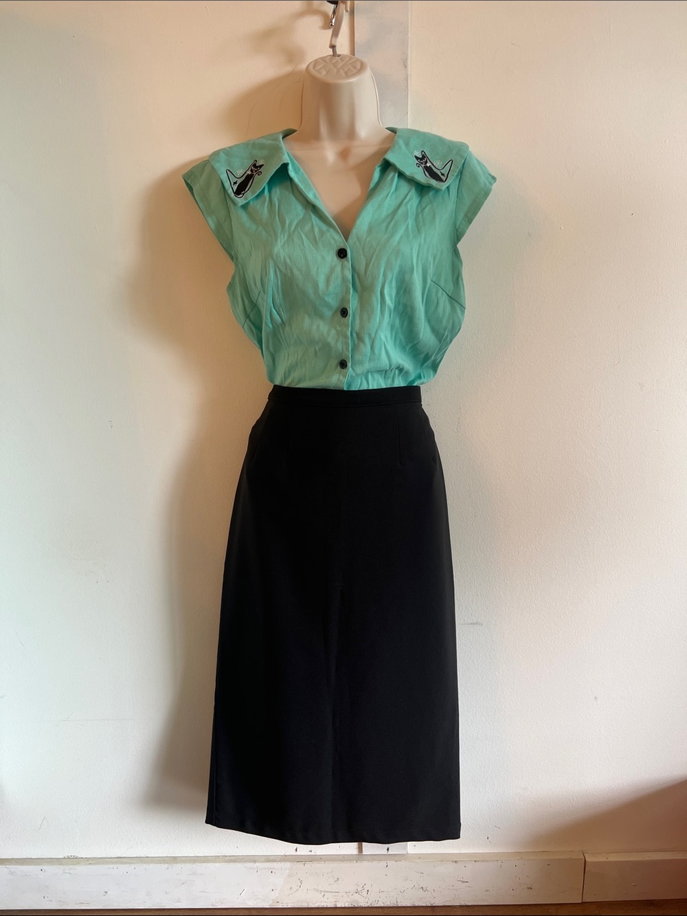 STOP STARING Classic Pinup Black Pencil Skirt